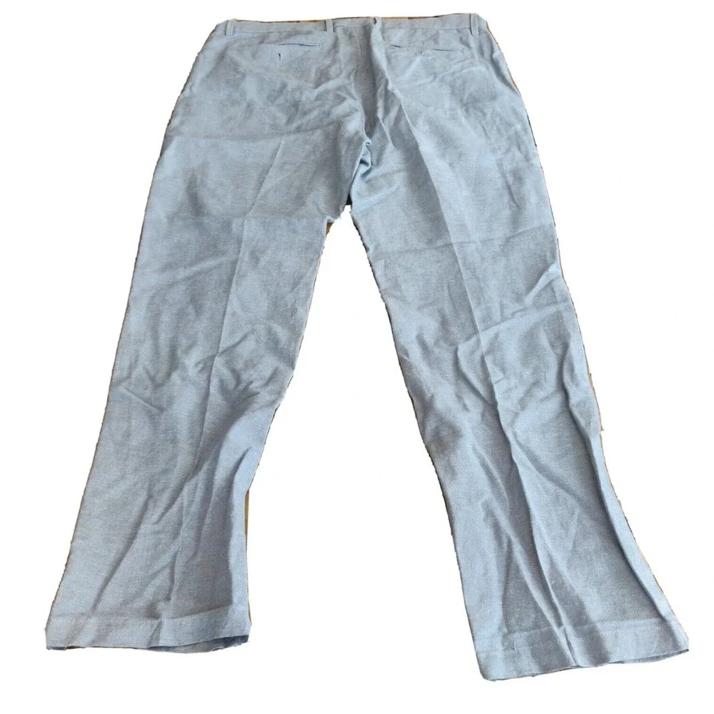 Banana Republic linen Mens Dress Pants Kentfield Gray Size 34 Inseam